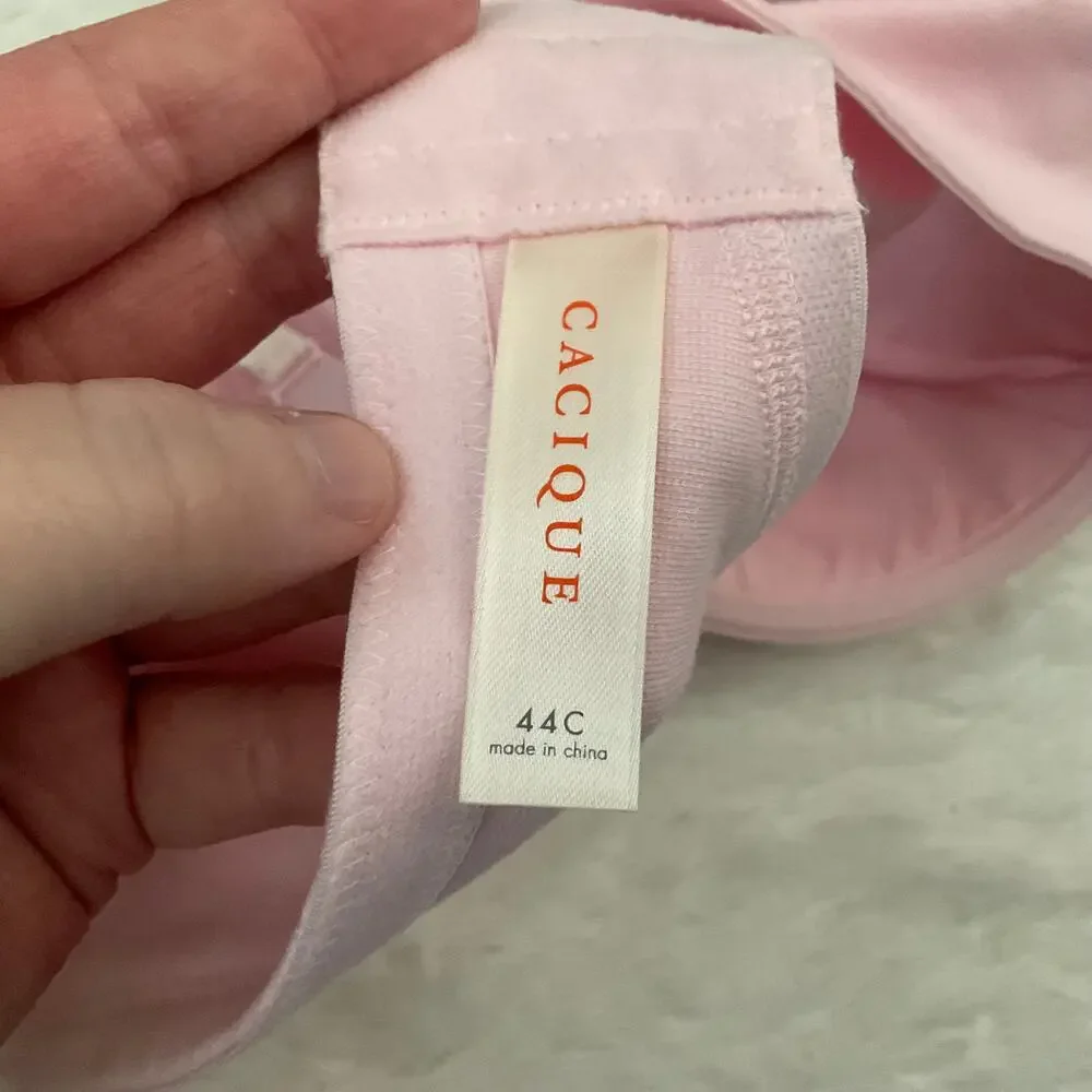 Cacique Pink Underwire T Shirt Bra - Size 44C‎